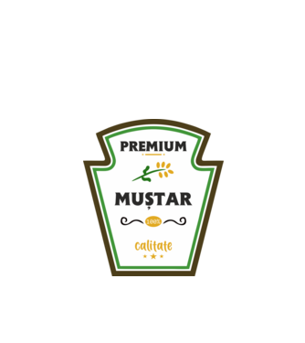 muștar premium - calitate model portocaliu pe tricou