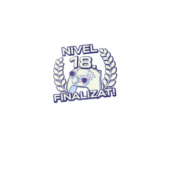 Nivel 18 finalizat! model negru pe tricou
