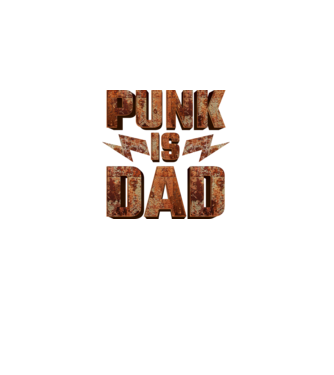 PUNK IS DAD model negru pe tricou