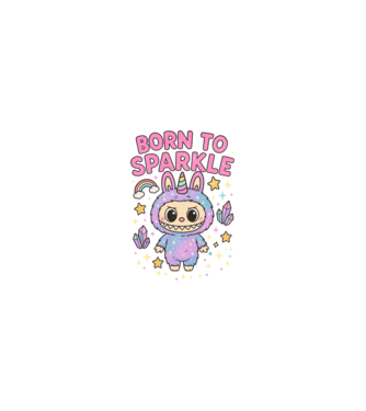 Born to sparkle model nisipiu pe tricou