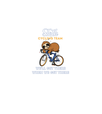 Sloth cycling team model negru pe tricou