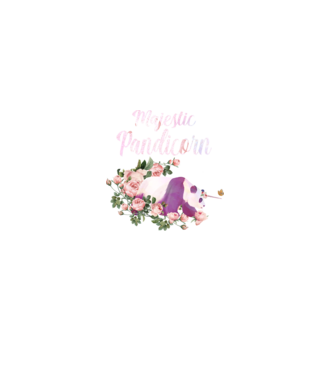 Majestic pandicorn model negru pe tricou