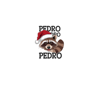 Pedro pedro xmas model alb pe tricou