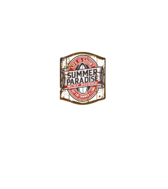 Summer Paradise model negru pe tricou