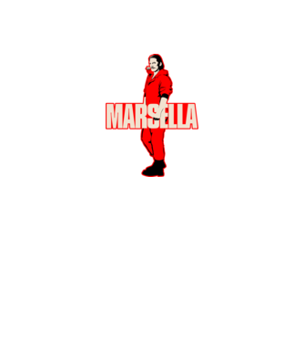 mareille la casa de papel model negru pe tricou