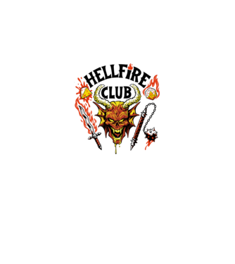 Hellfire ok model alb pe tricou