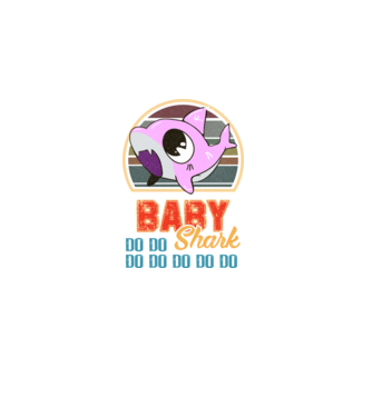 BabyGIRL shark model negru pe tricou