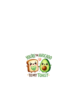 Avocado to my Toast model alb pe tricou