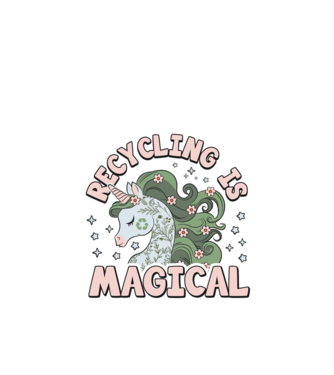 Recycling is magical model negru pe tricou