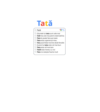 căutare Google Tată model negru pe tricou