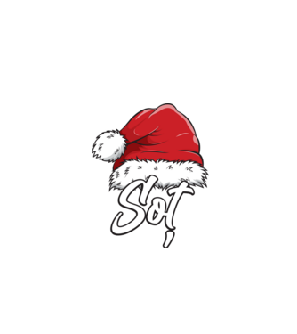 soț Santa Hat model negru pe tricou