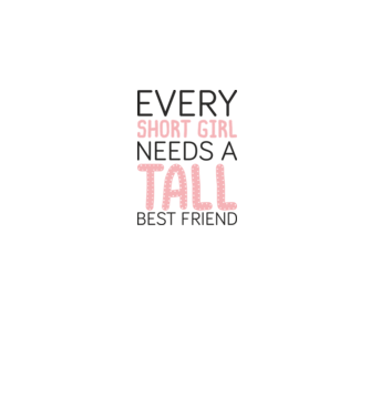 Tall Friend model alb pe tricou