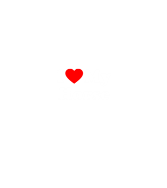 i ove my horse model negru pe tricou
