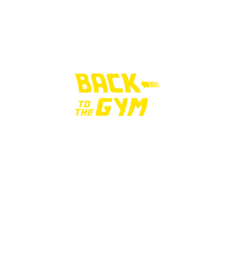 Back to the gym model negru pe tricou