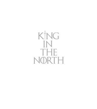 King in the North model negru pe tricou