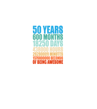 50 years of being awesome model negru pe tricou