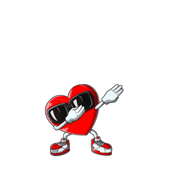 Dab inima model negru pe tricou