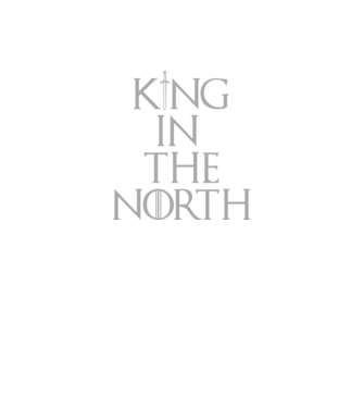 King in the North model negru pe tricou
