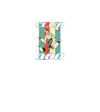 club300 model negru pe tricou