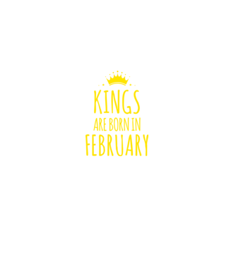 Kings are born in - February model roșu pe tricou