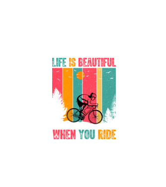 Beautiful ride model negru pe tricou
