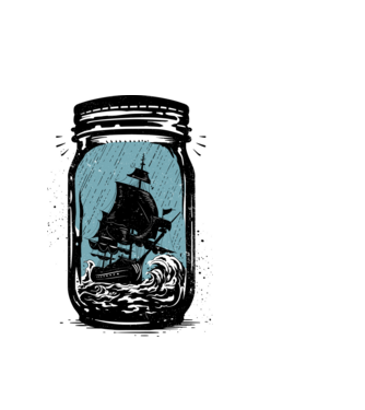 Trapped model alb pe tricou