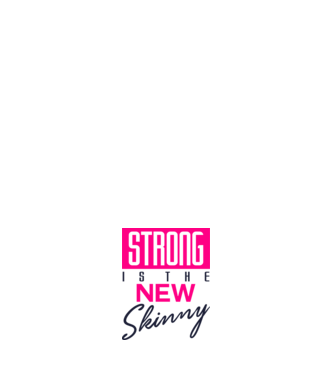 Strong is the new skinny model alb pe tricou