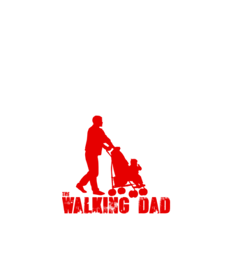 Walking dad model negru pe tricou