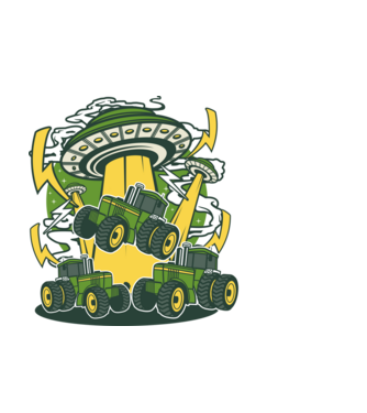 TRACTOR model negru pe tricou
