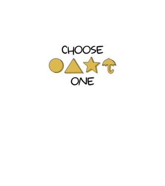 choose one squid game model alb pe tricou