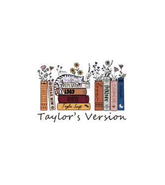 Eras tour books color cat model alb pe tricou