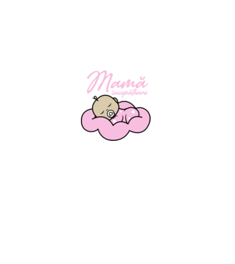 Mamă începătoare model alb pe tricou