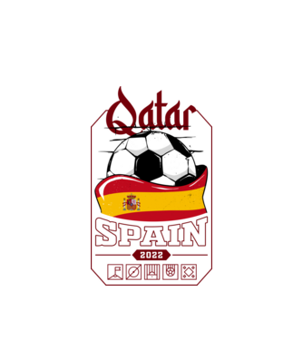 Qatar teams Spain model alb pe tricou