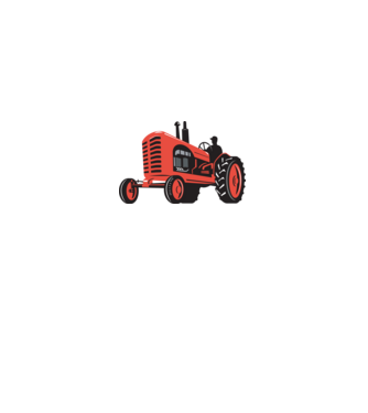 TRACTOR model alb pe tricou