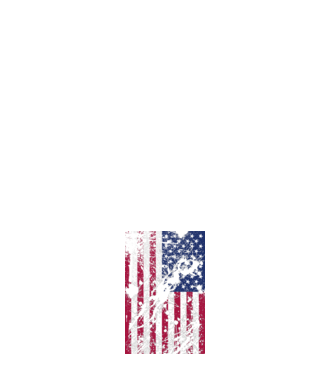 ripped flag U.S. model alb pe tricou