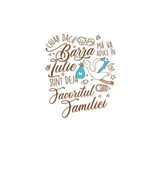 Favoritul familiei IULIE model alb pe tricou