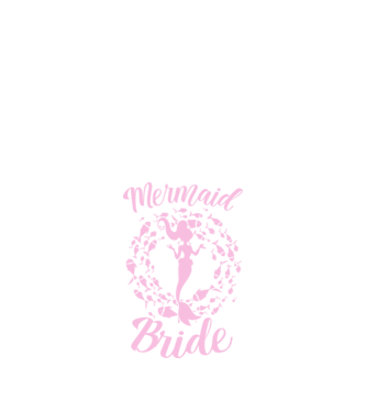 Mermaid Bride model negru pe tricou