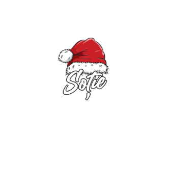 soție Santa Hat model turcoaz pe tricou