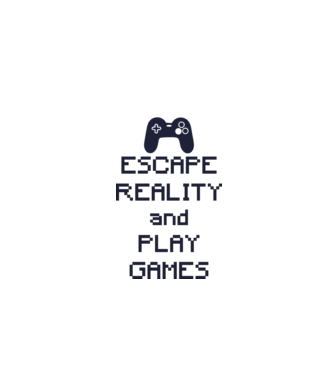 Escape reality model alb pe tricou