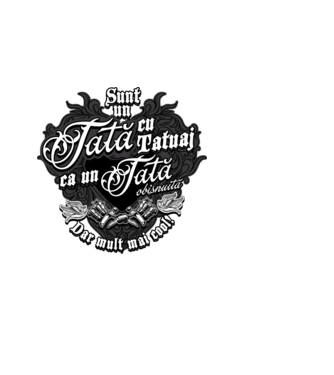Sunt o mamă cu tatuaj, ca o mamă obișnuită, dar mult mai cool! model negru pe tricou