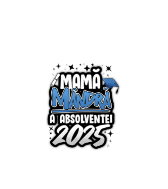 Mamă Mândră a absolventei model alb pe tricou