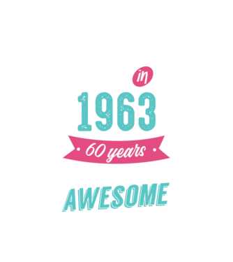 Made in 1963 model alb pe tricou