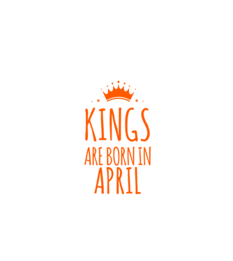 Kings are born in - April model albastru închis pe tricou