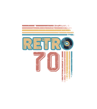 Retro 70 Birthday model alb pe tricou