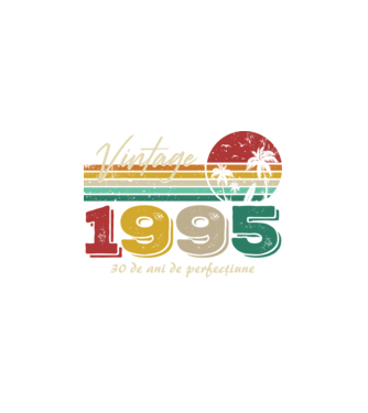 VINTAGE 1995 model alb pe tricou