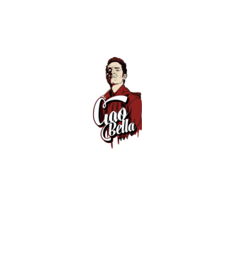 ciao bella berlin model alb pe tricou