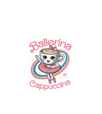 Ballerina Cappuccina model negru pe tricou