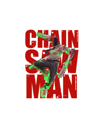 Denji chainsaw man concept model alb pe tricou