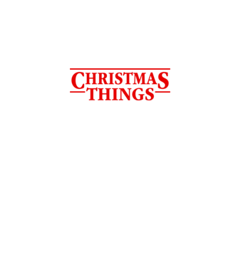 Christmas Things model negru pe tricou