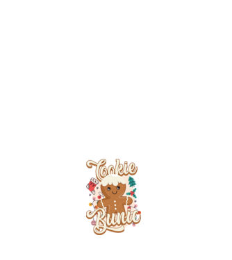 Cookie bunic model alb pe tricou